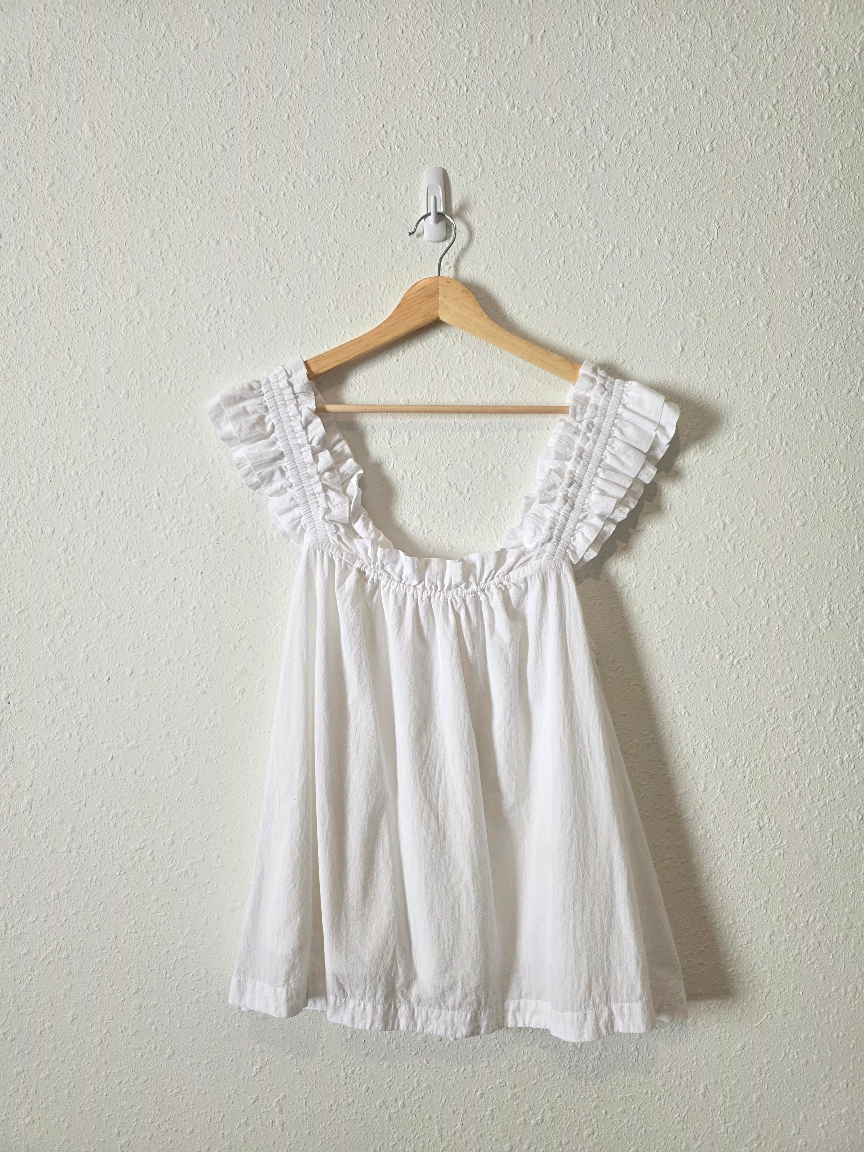 Piyama Ruffle Strap Cotton Tank (L)