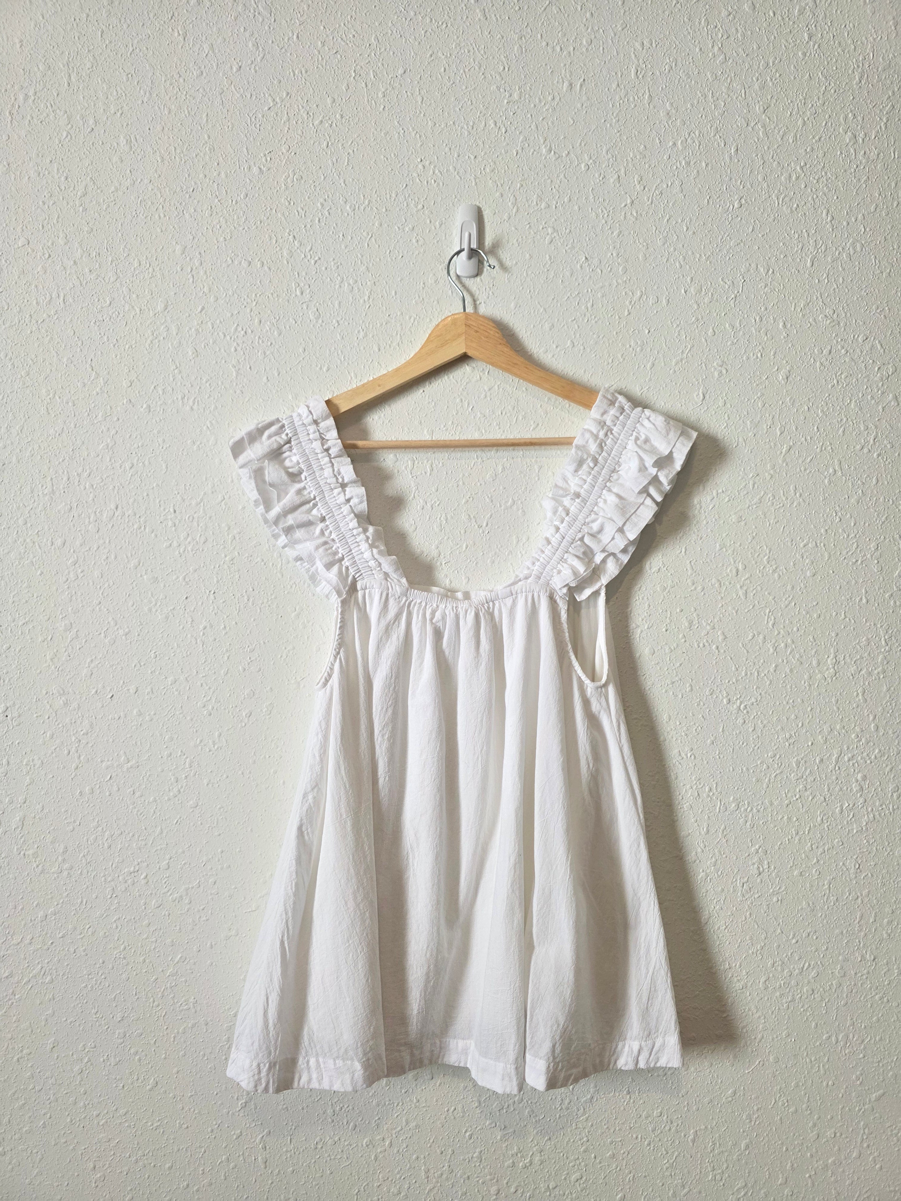 Piyama Ruffle Strap Cotton Tank (L)