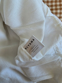 Piyama Ruffle Strap Cotton Tank (L)