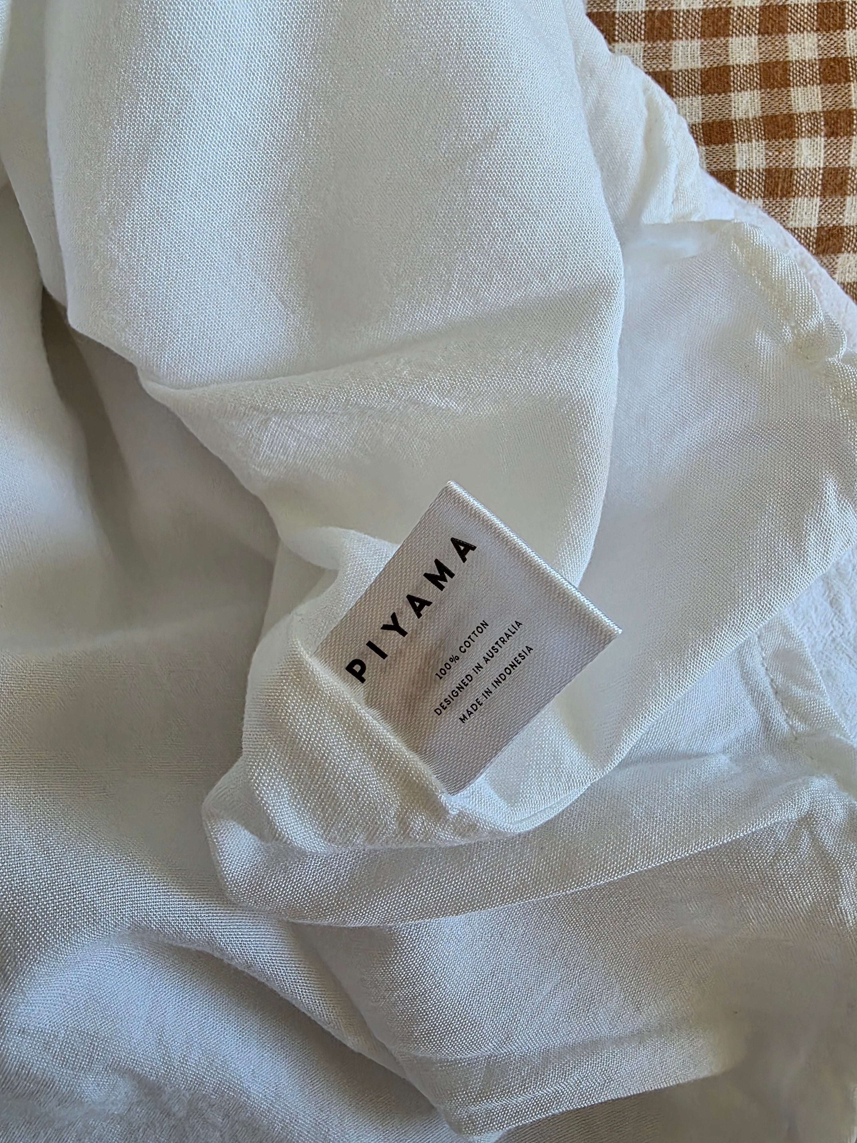 Piyama Ruffle Strap Cotton Tank (L)