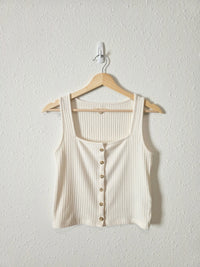 Madewell Ribbed Squareneck Tank (S)