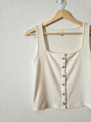 Madewell Ribbed Squareneck Tank (S)