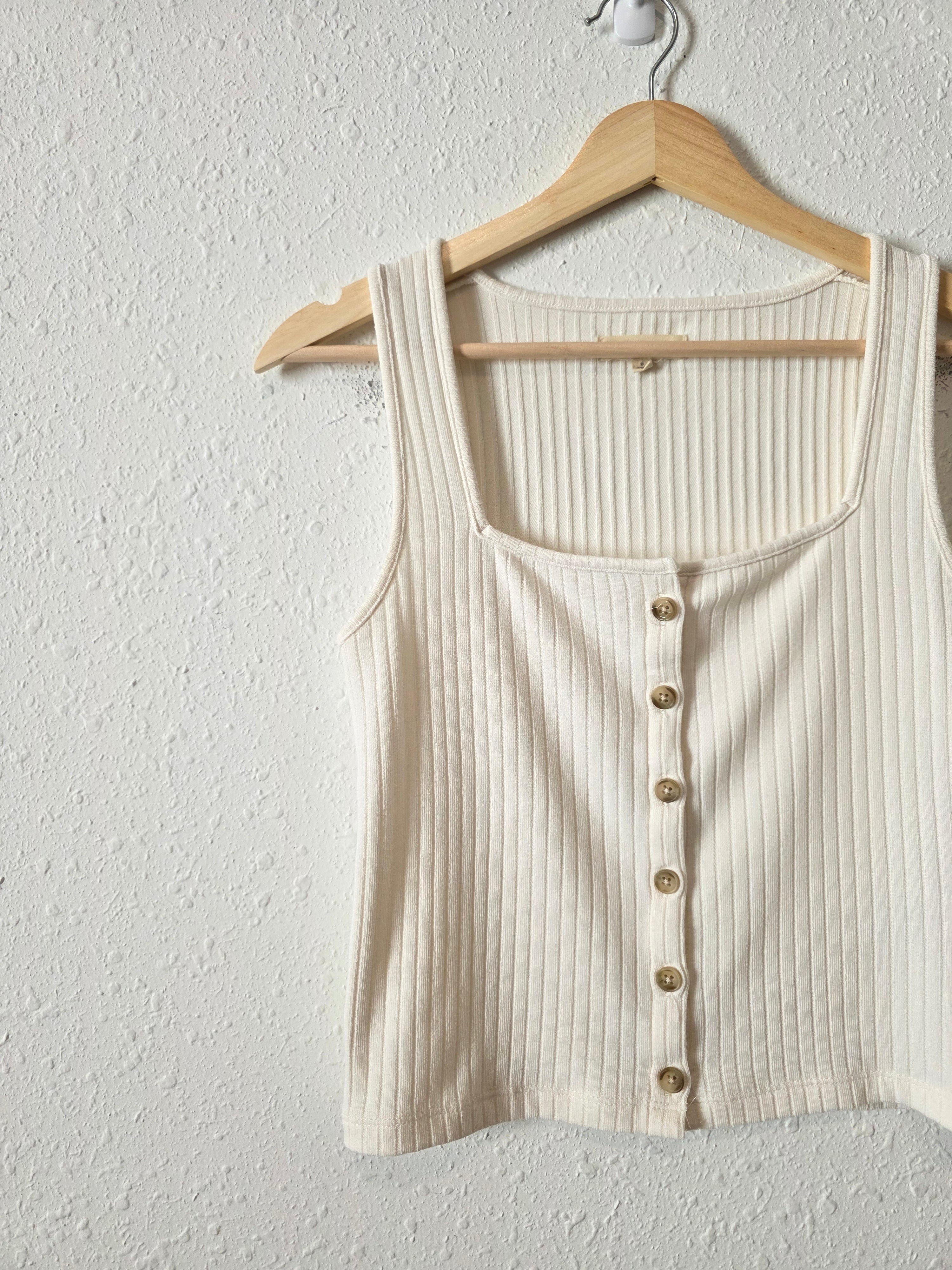 Madewell Ribbed Squareneck Tank (S)