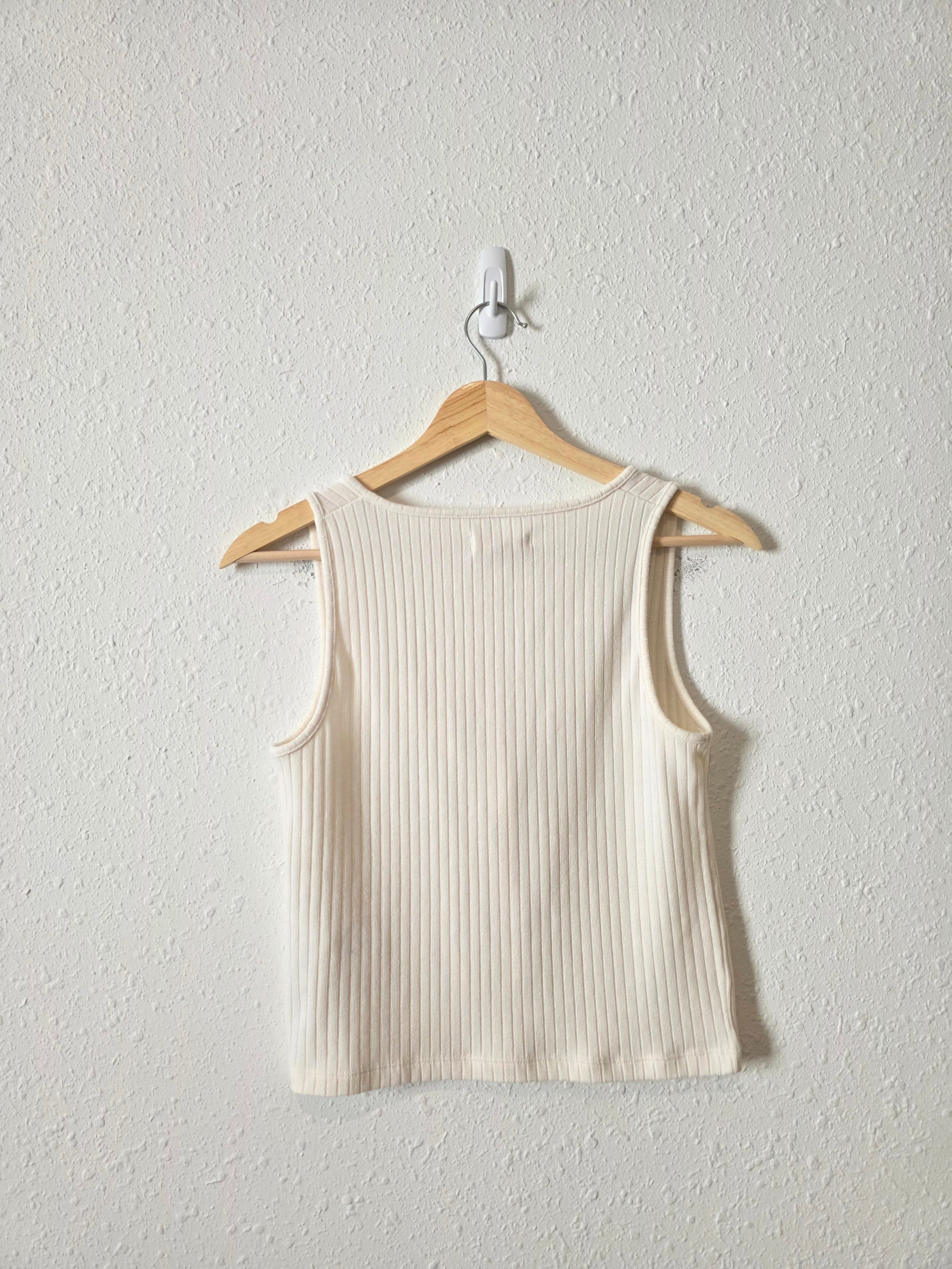 Madewell Ribbed Squareneck Tank (S)