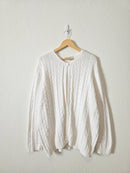 Vintage Cable Knit Cotton Cardigan (3X)
