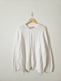 Vintage Cable Knit Cotton Cardigan (3X)