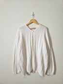 Vintage Cable Knit Cotton Cardigan (3X)