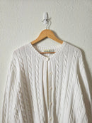 Vintage Cable Knit Cotton Cardigan (3X)