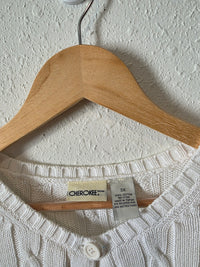 Vintage Cable Knit Cotton Cardigan (3X)