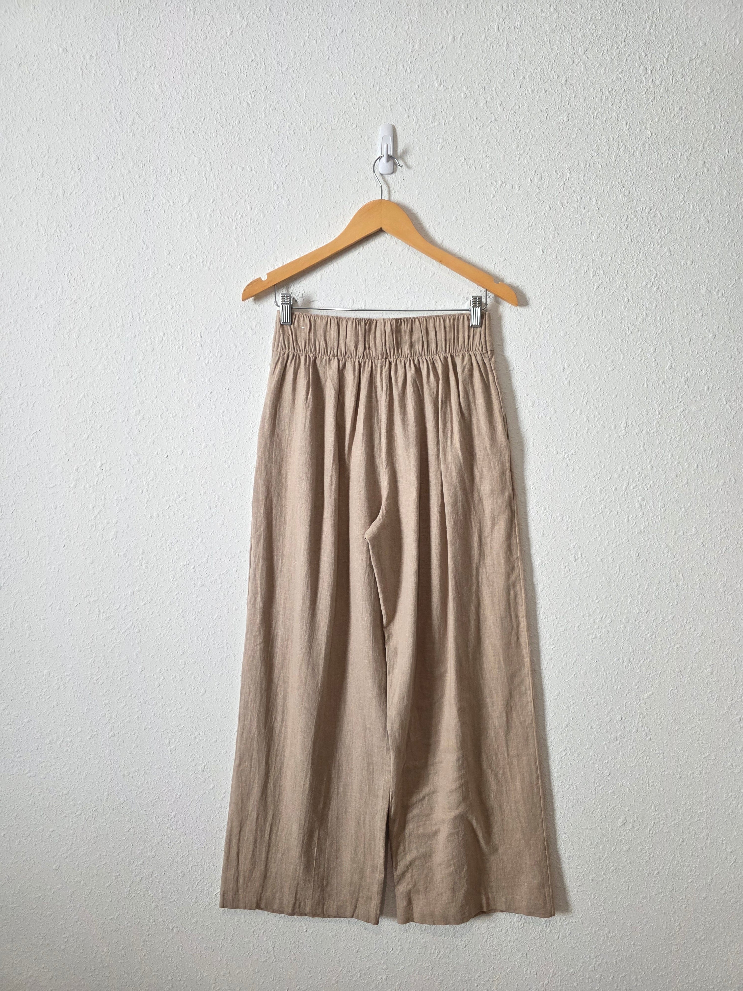 NEW Abercrombie Linen Blend Wide Leg Pants (S)