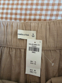 NEW Abercrombie Linen Blend Wide Leg Pants (S)
