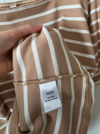Striped Squareneck Puff Sleeve Top (4X)