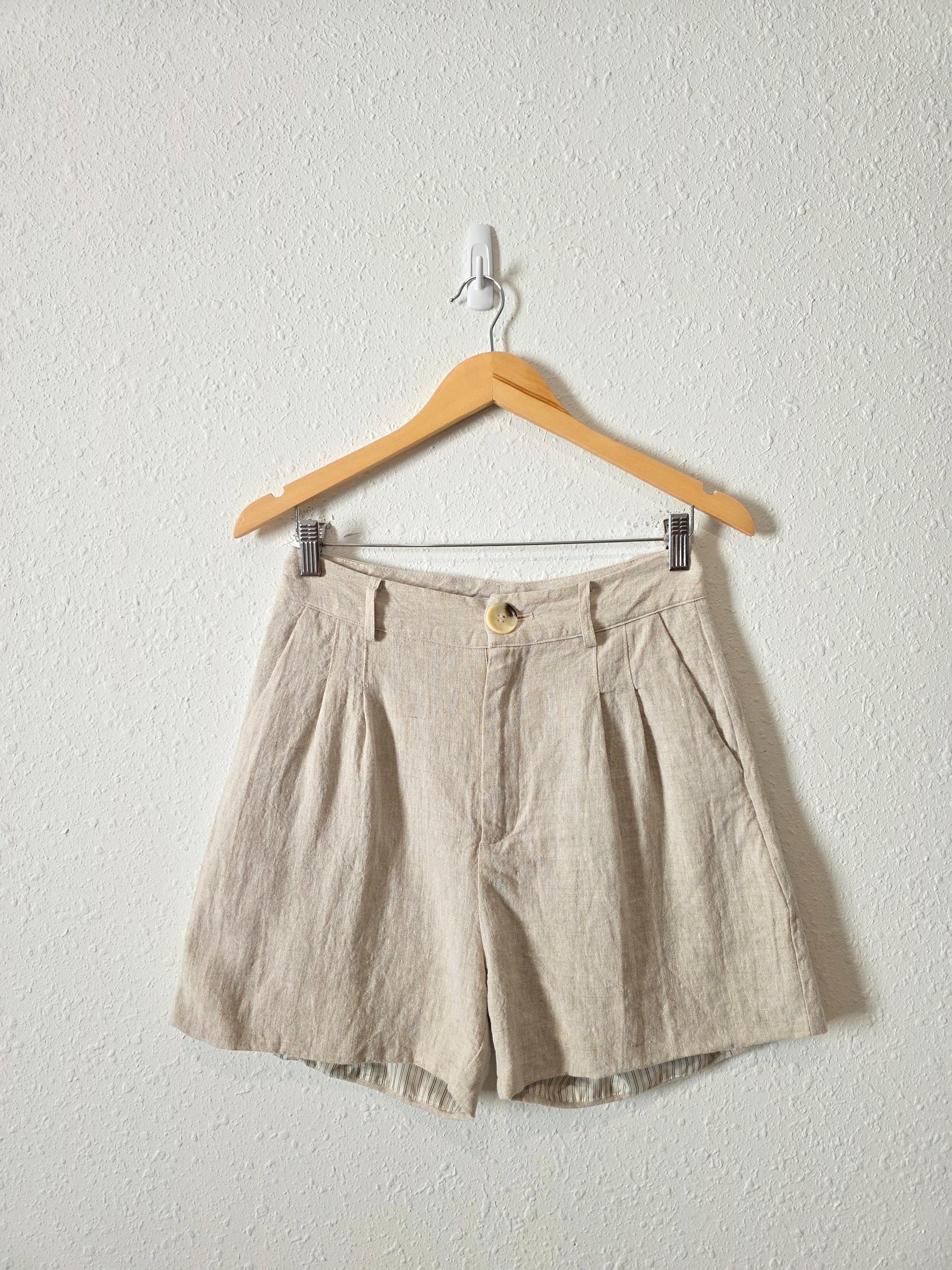 Crescent Linen Relaxed Shorts (M)