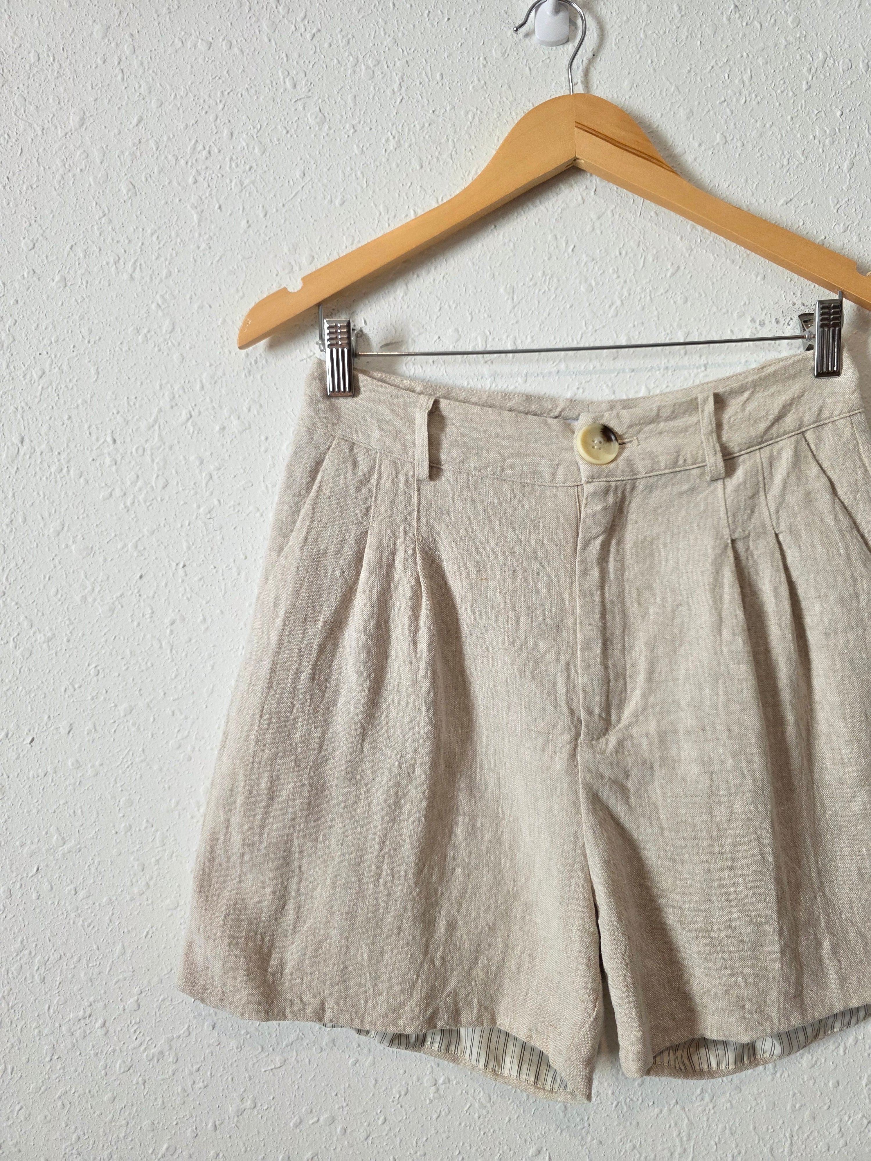 Crescent Linen Relaxed Shorts (M)