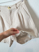 Crescent Linen Relaxed Shorts (M)