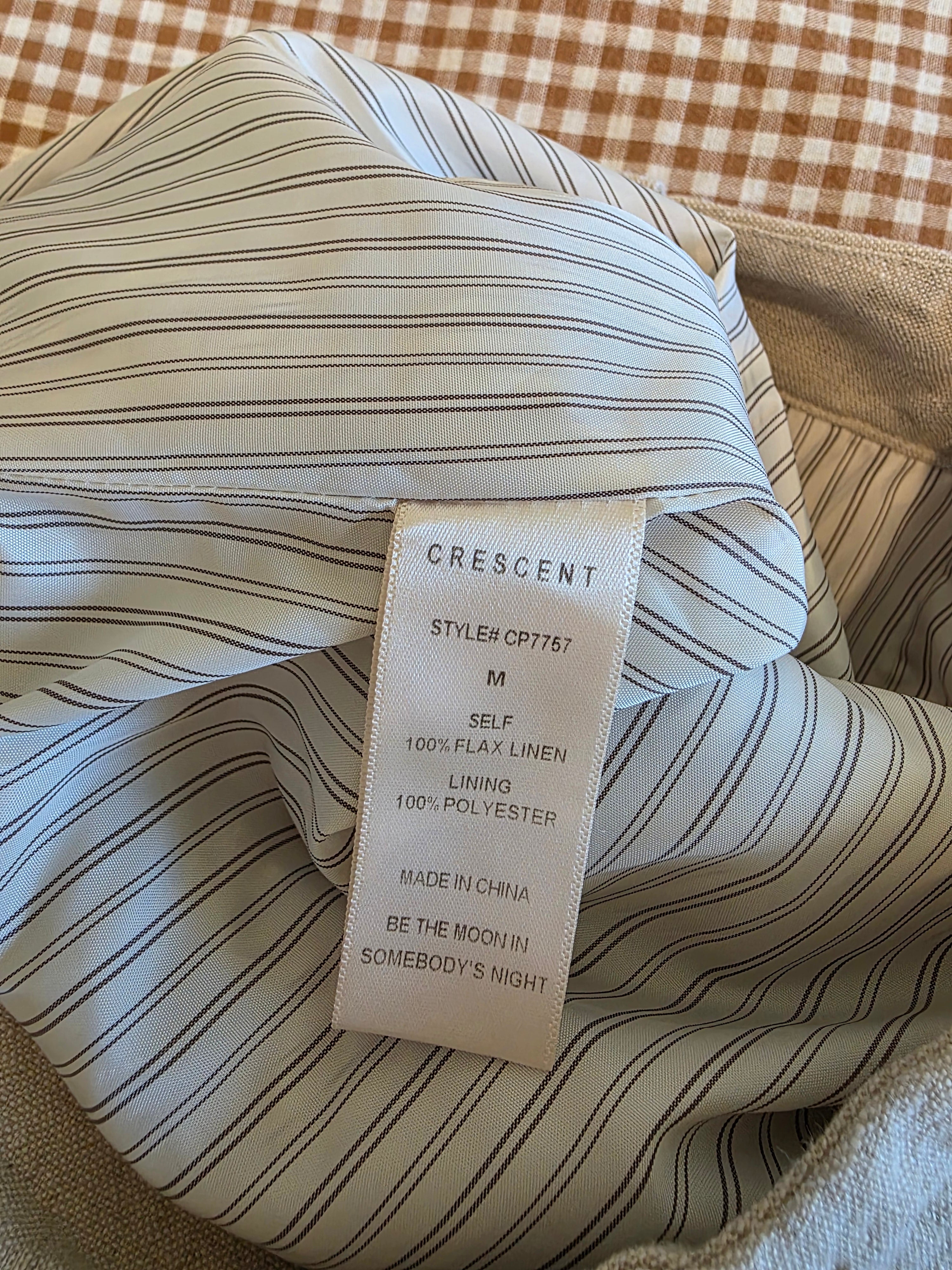 Crescent Linen Relaxed Shorts (M)