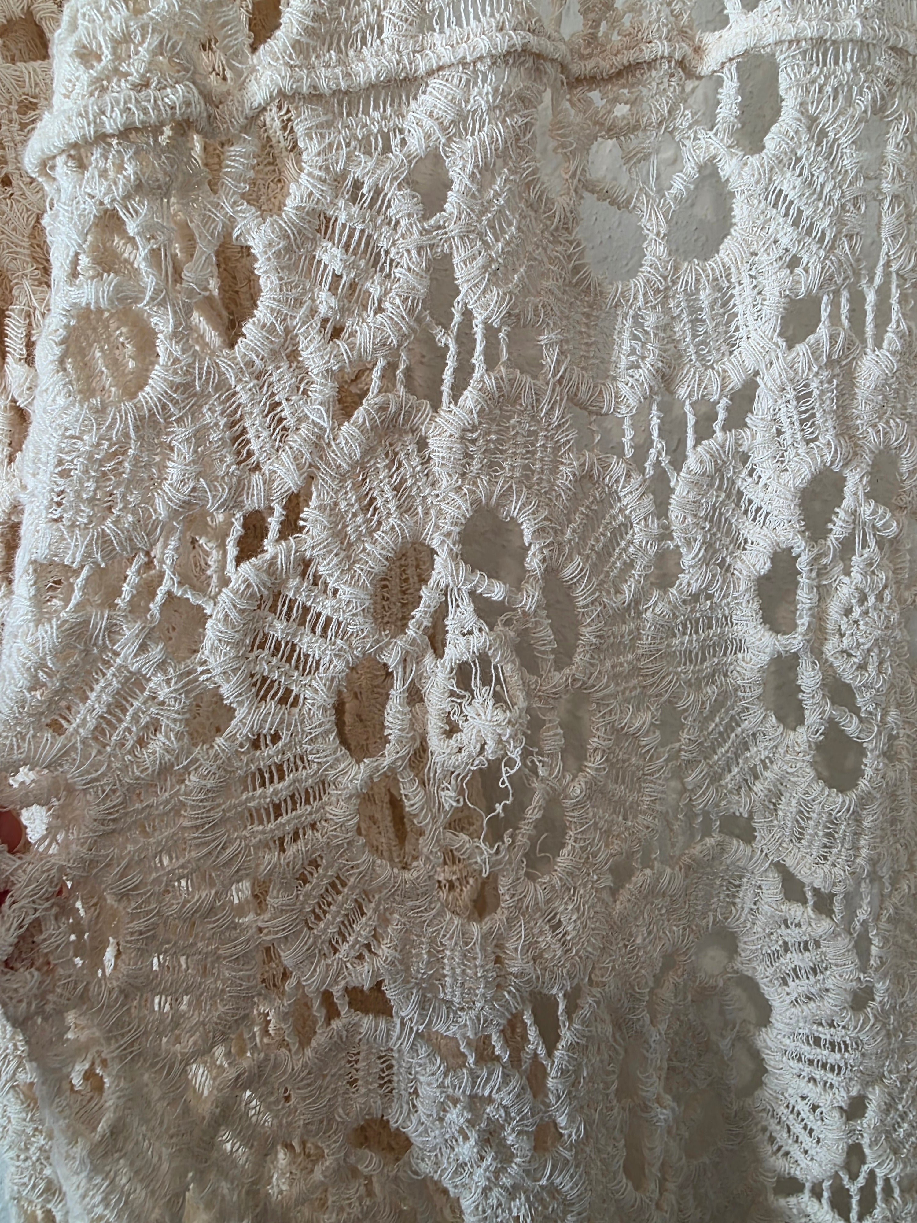 Lovestitch Floral Crochet Tie Front Top (L)