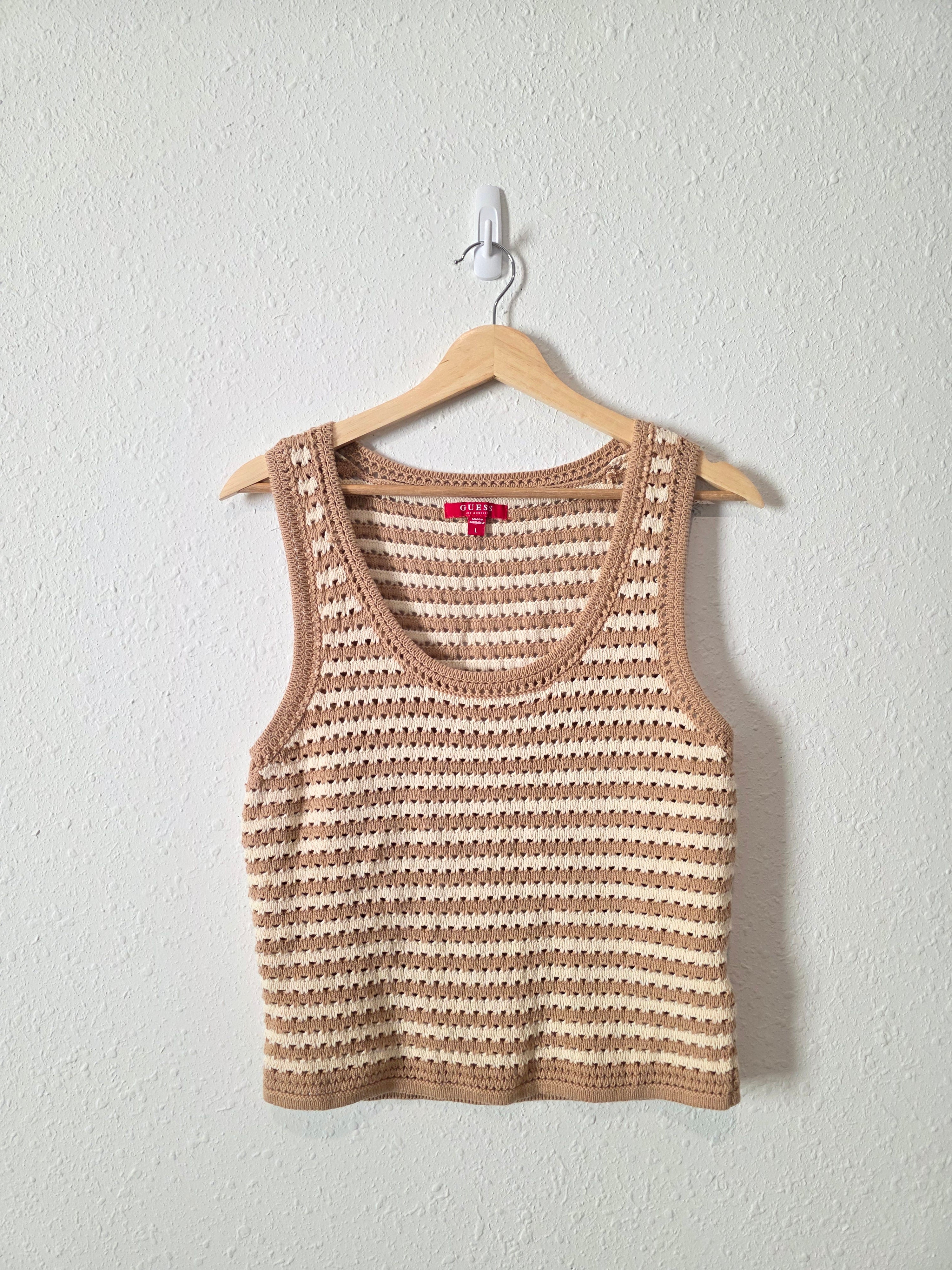 Neutral Crochet Cotton Tank (L)