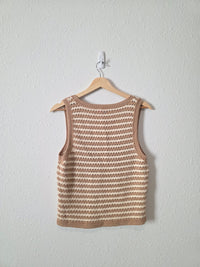 Neutral Crochet Cotton Tank (L)