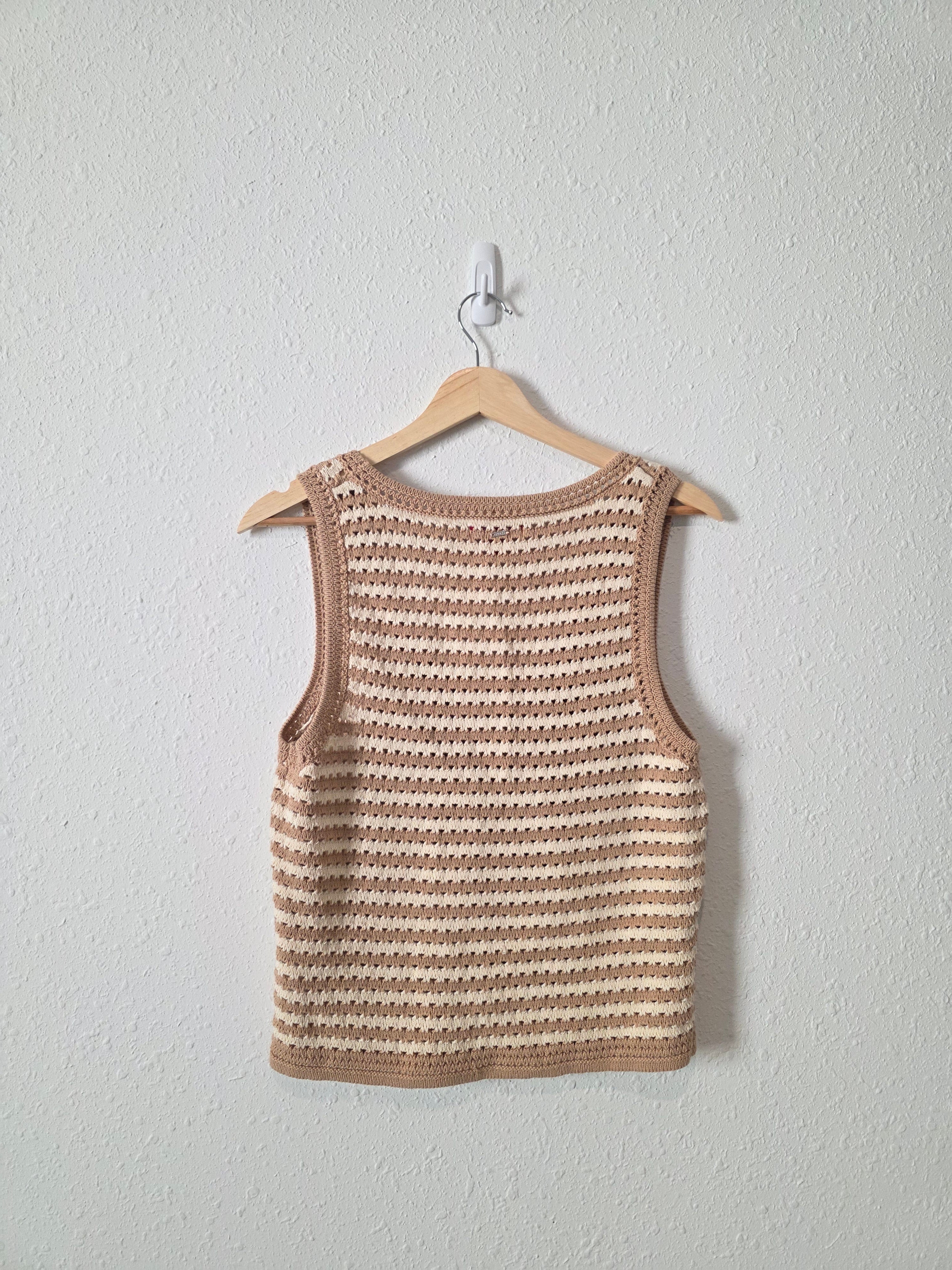 Neutral Crochet Cotton Tank (L)