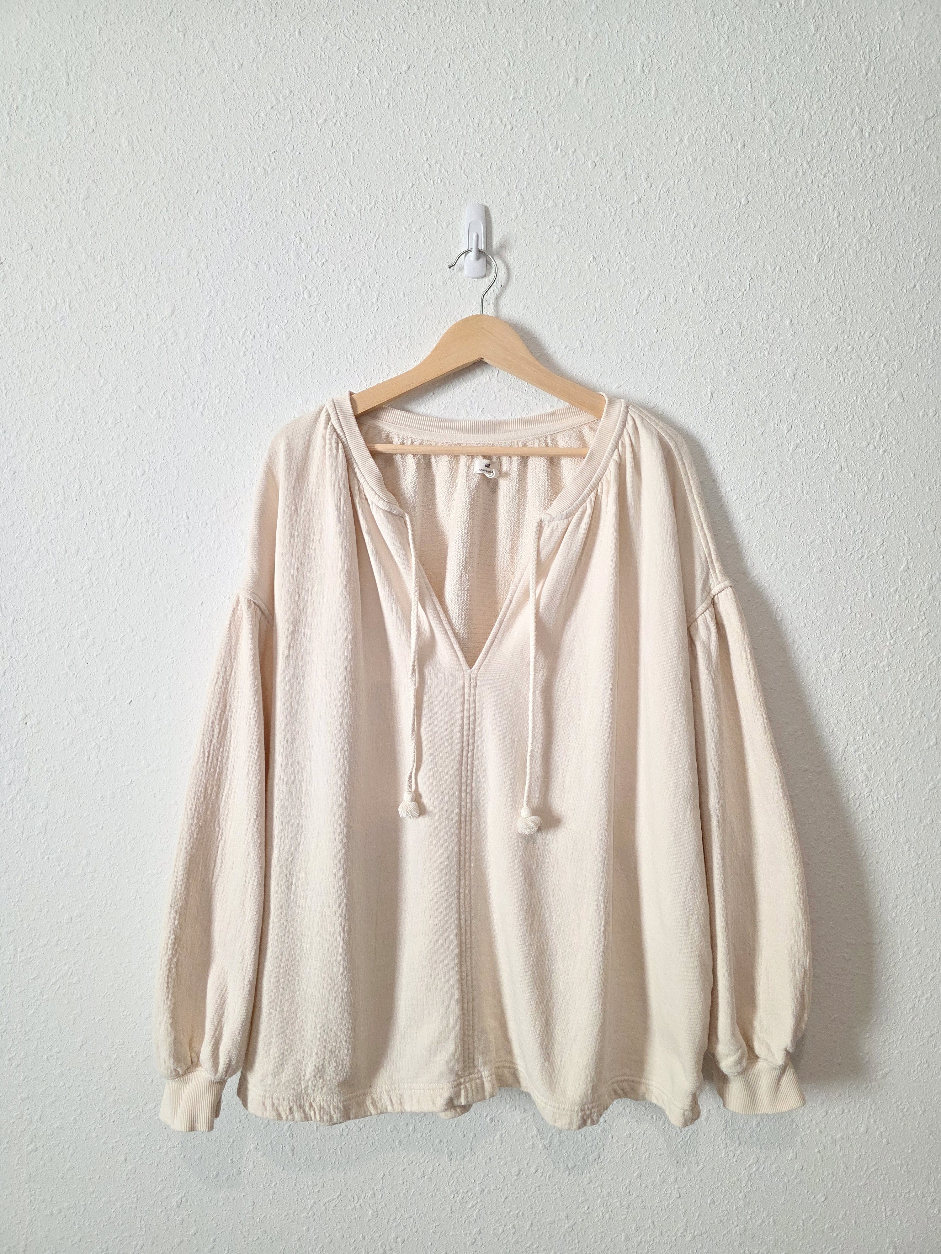 Aerie Oversized V Neck Sweatshirt (L)