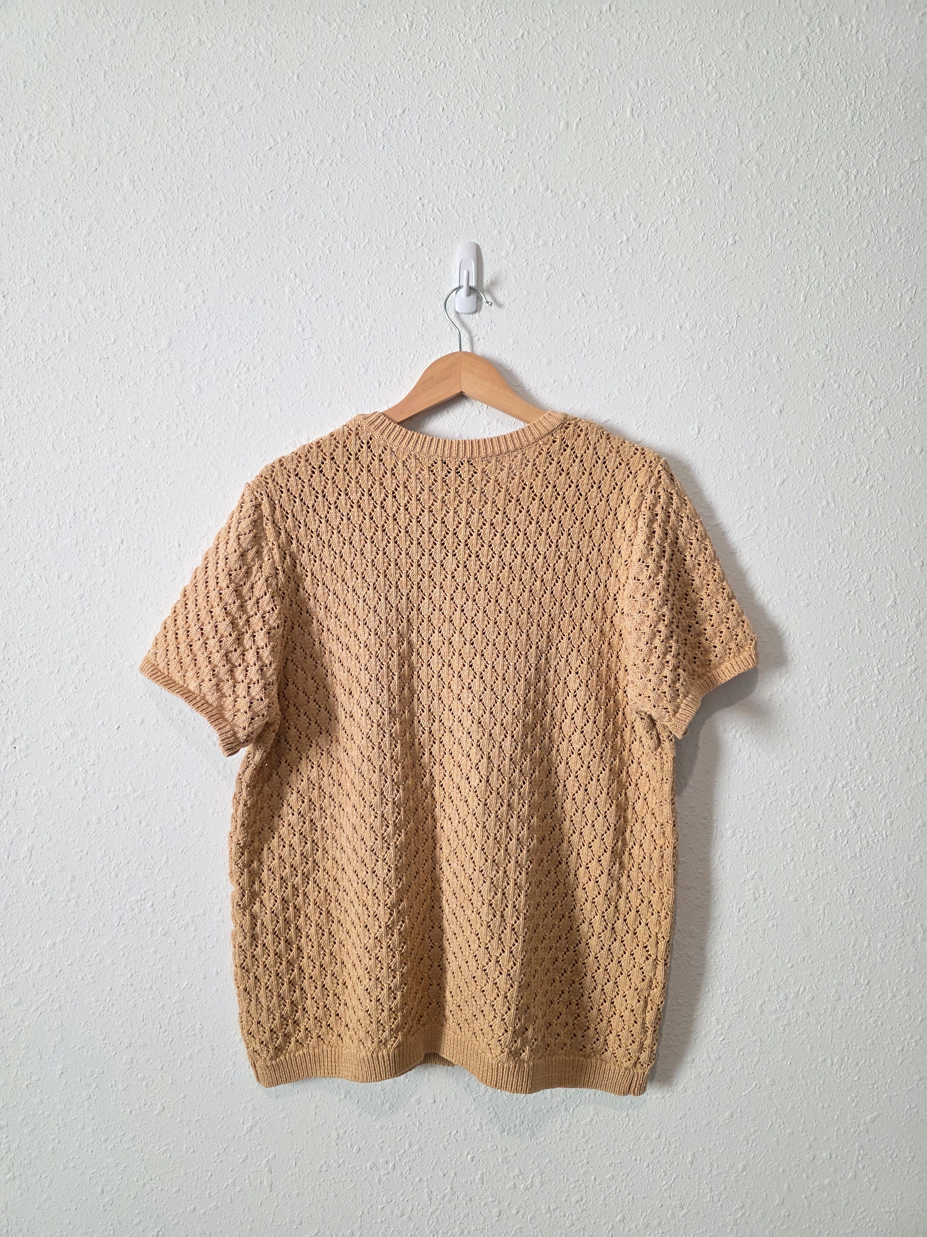 Vici Crochet Sweater Top (L)
