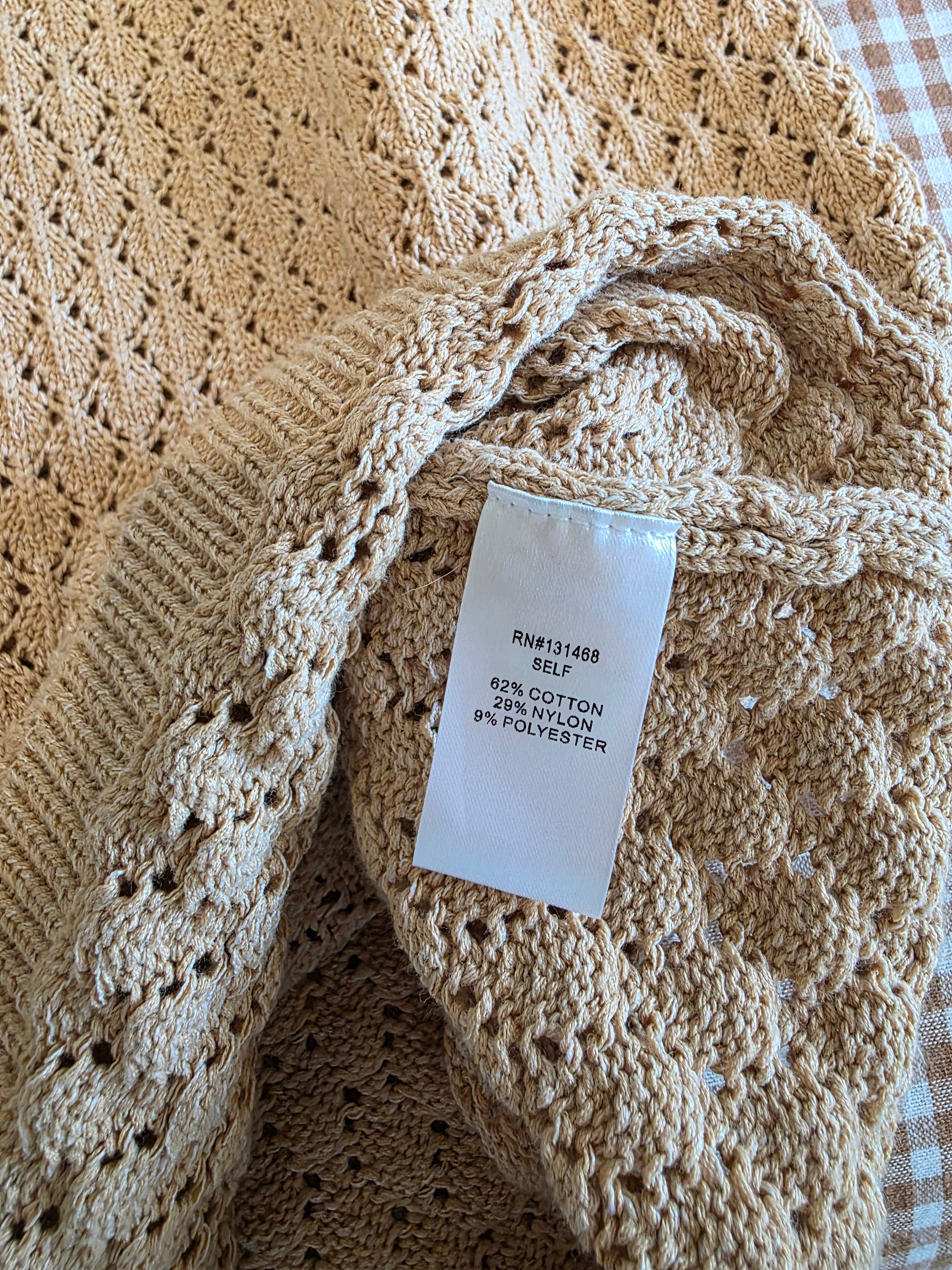 Vici Crochet Sweater Top (L)