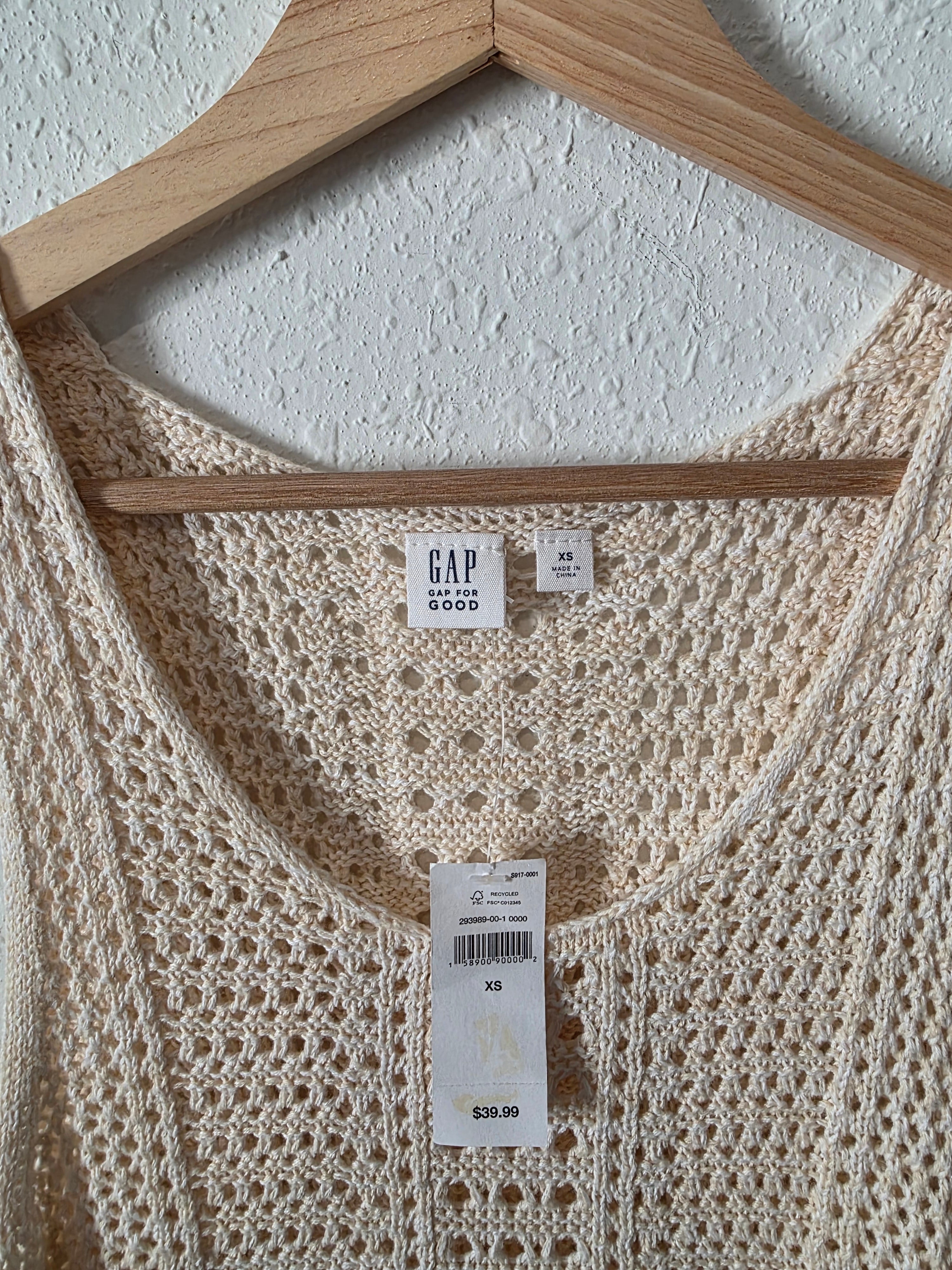 NEW Gap Crochet Cotton Tank (XS)