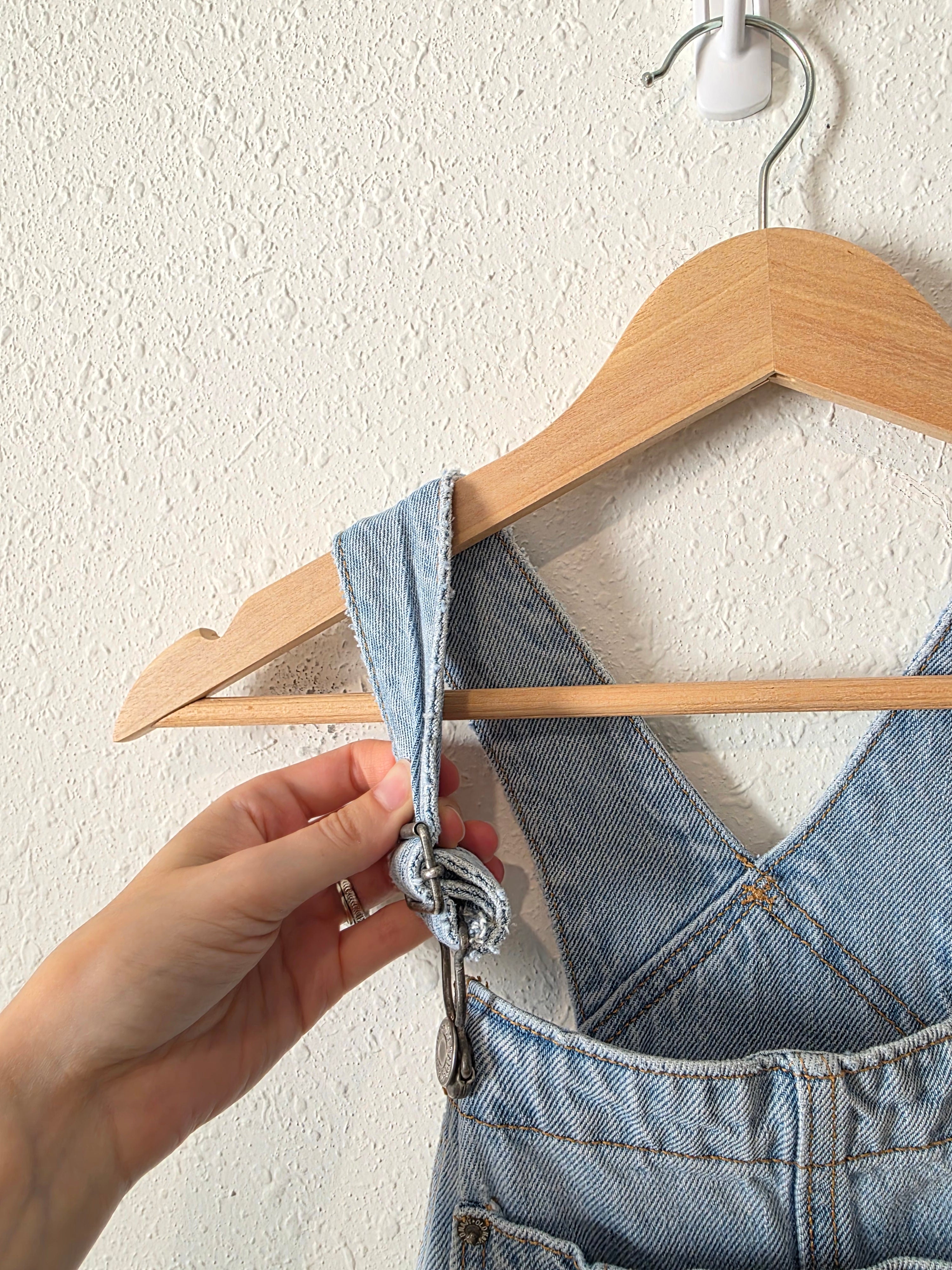 Baggy Wide Leg Denim Overalls (2)