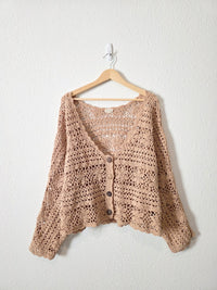 POL Floral Crochet Cardigan (M)