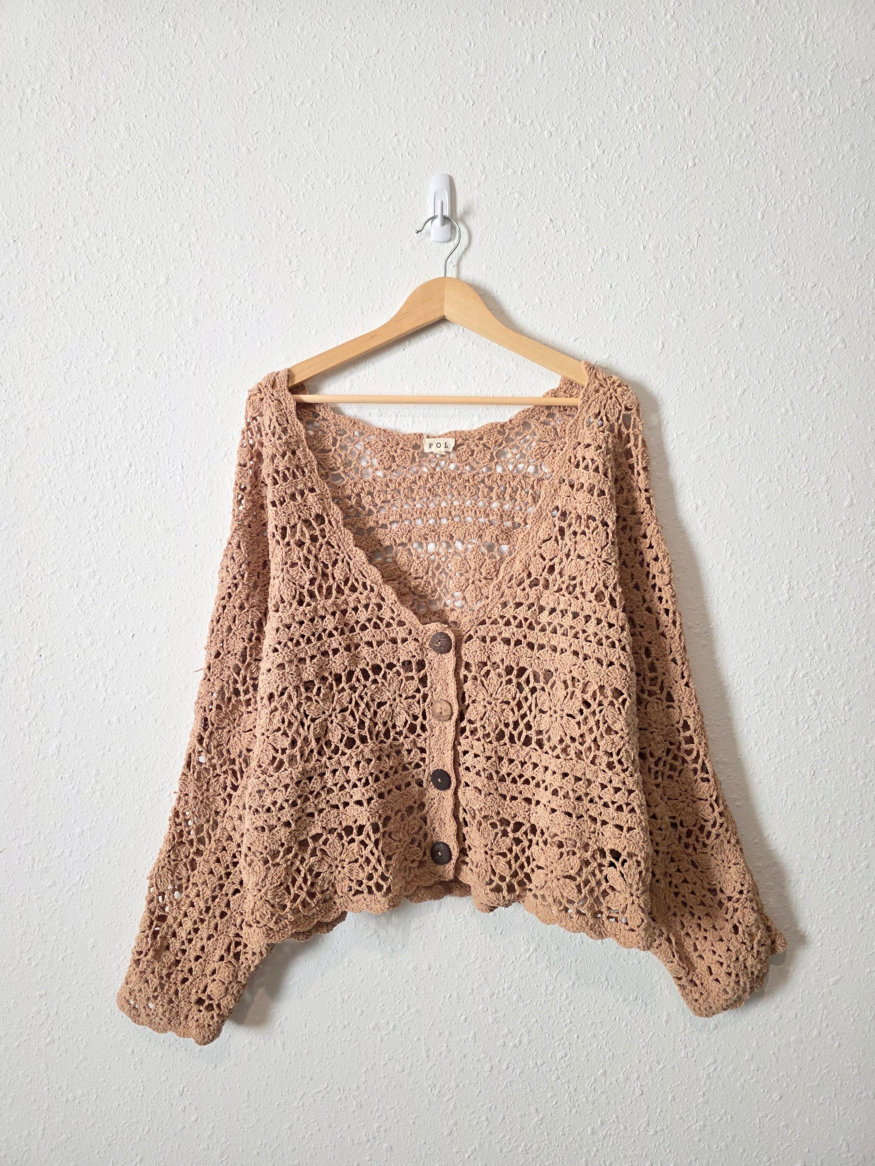 POL Floral Crochet Cardigan (M)