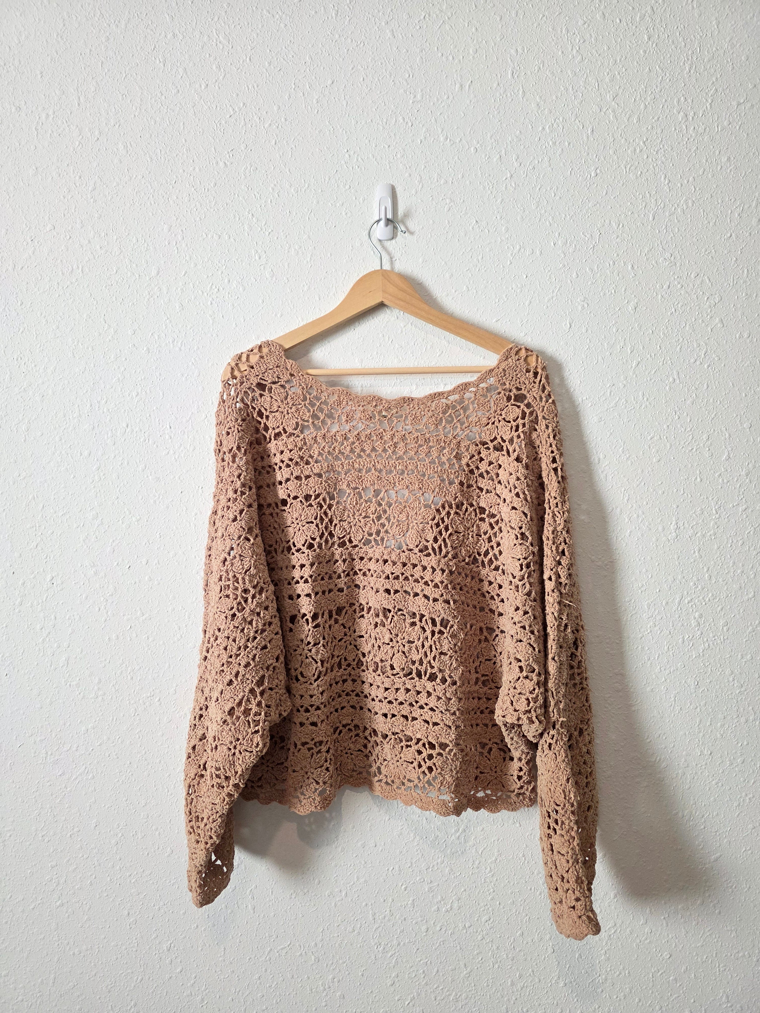 POL Floral Crochet Cardigan (M)