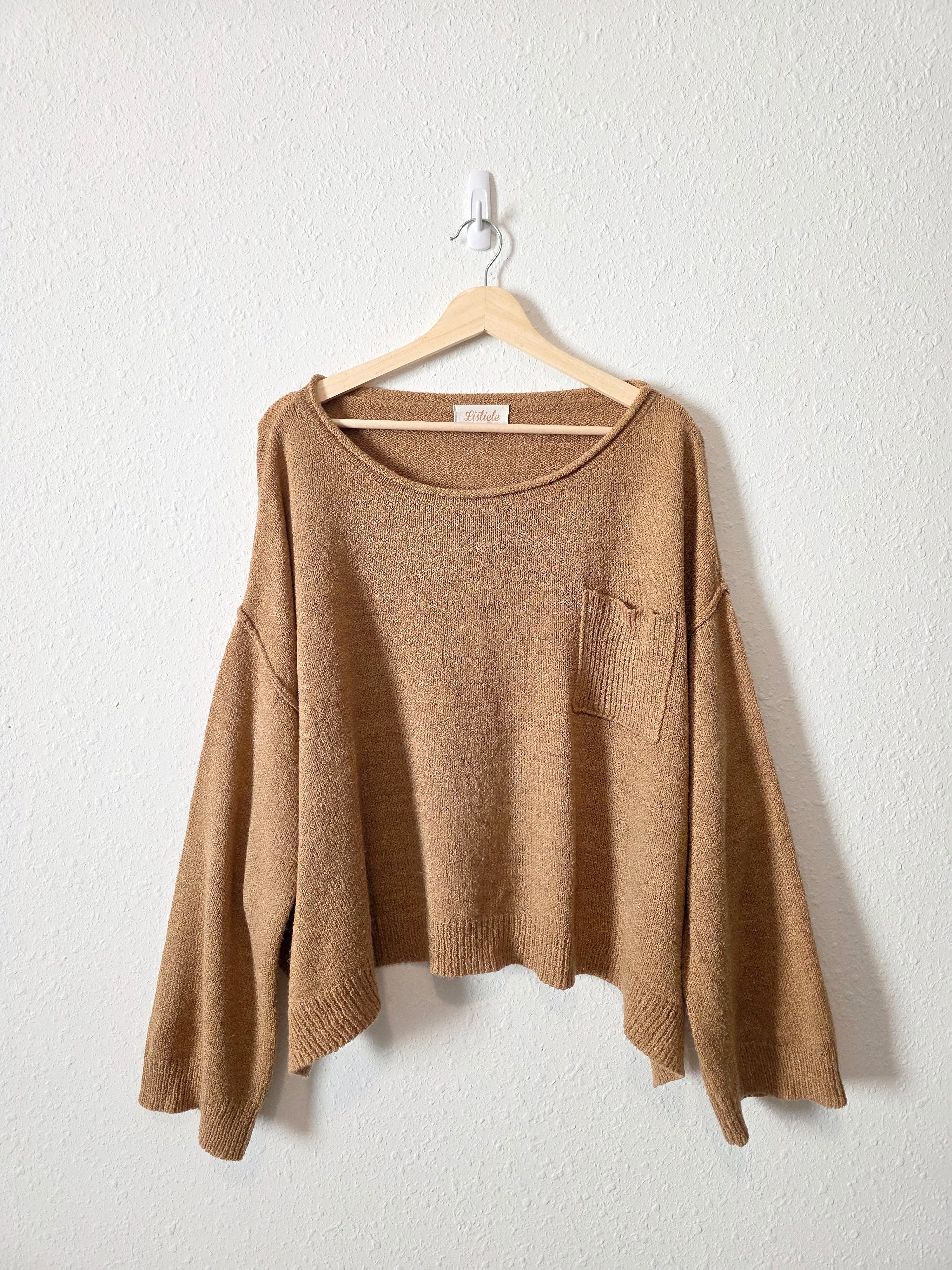Listicle Brown Oversized Sweater (M)