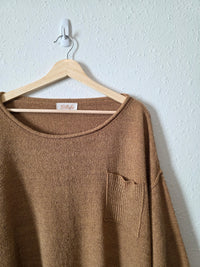 Listicle Brown Oversized Sweater (M)