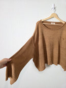 Listicle Brown Oversized Sweater (M)
