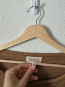 Listicle Brown Oversized Sweater (M)