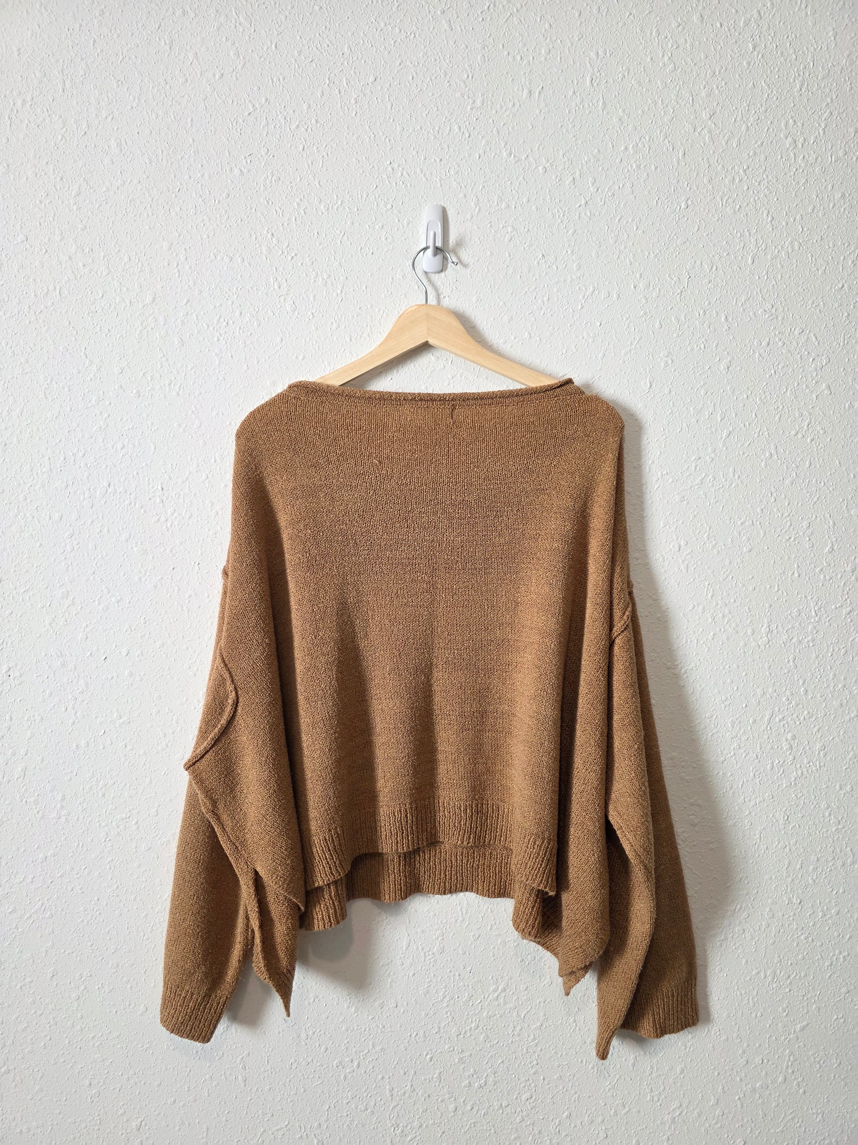 Listicle Brown Oversized Sweater (M)
