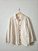 NEW Ecru Button Up Chore Jacket (M)