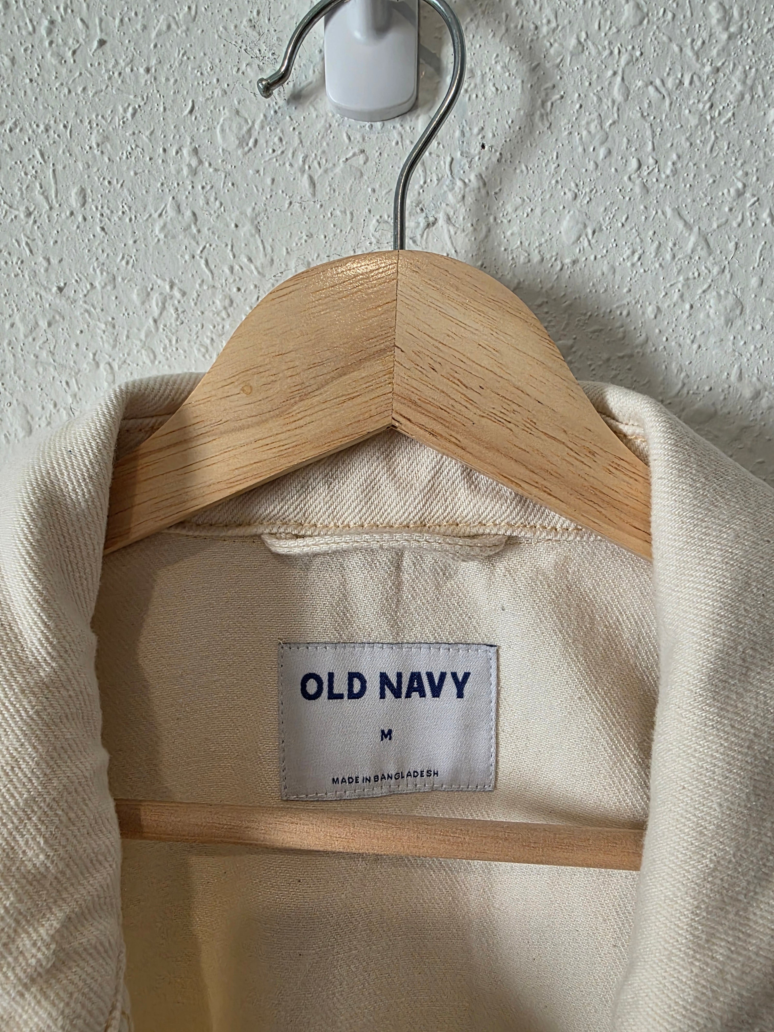 NEW Ecru Button Up Chore Jacket (M)