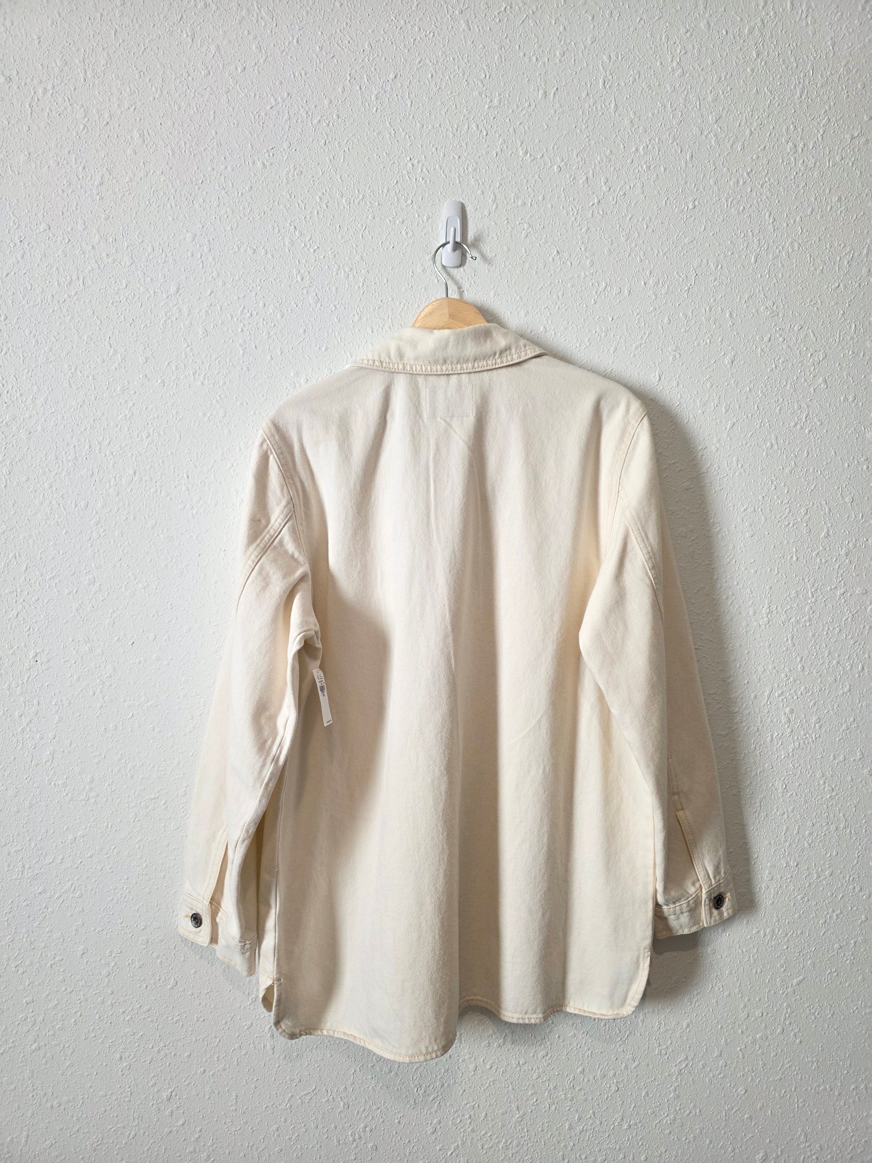 NEW Ecru Button Up Chore Jacket (M)