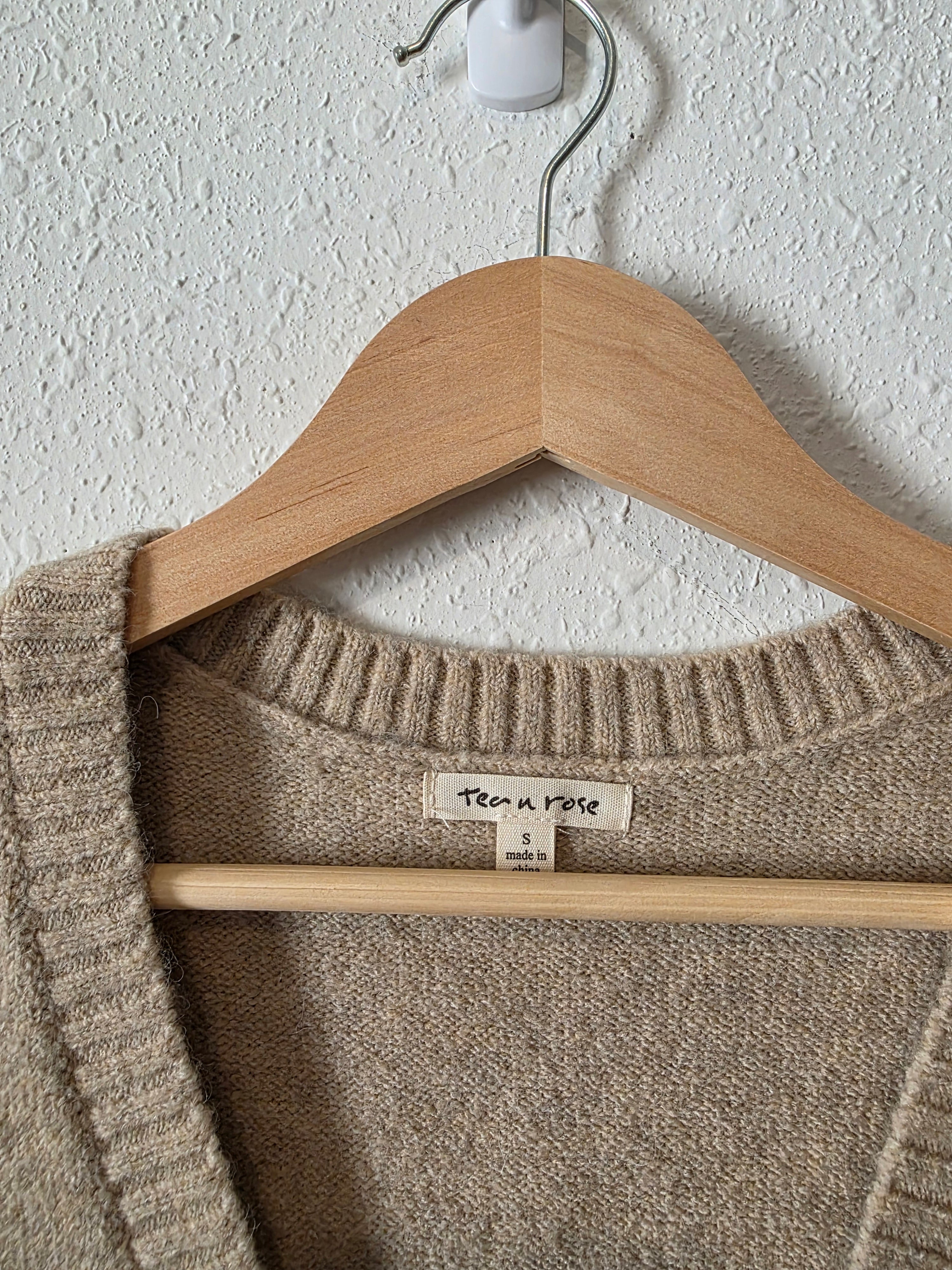 Neutral V Neck Sweater Vest (S)