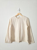 Bldwn Cotton Linen Long Sleeve Top (XS)