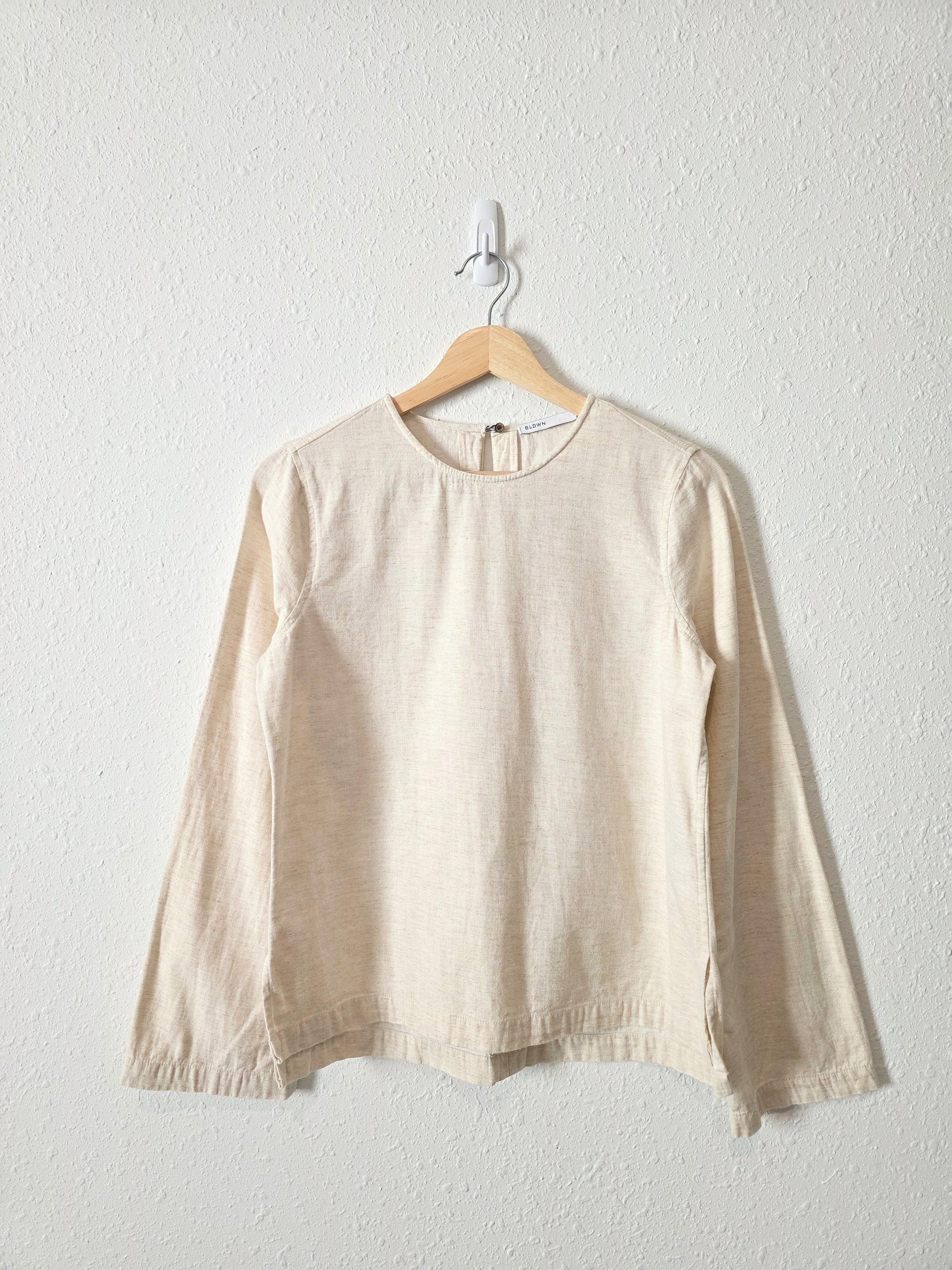 Bldwn Cotton Linen Long Sleeve Top (XS)