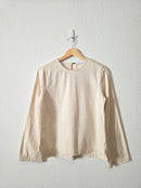 Bldwn Cotton Linen Long Sleeve Top (XS)