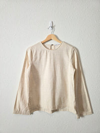 Bldwn Cotton Linen Long Sleeve Top (XS)