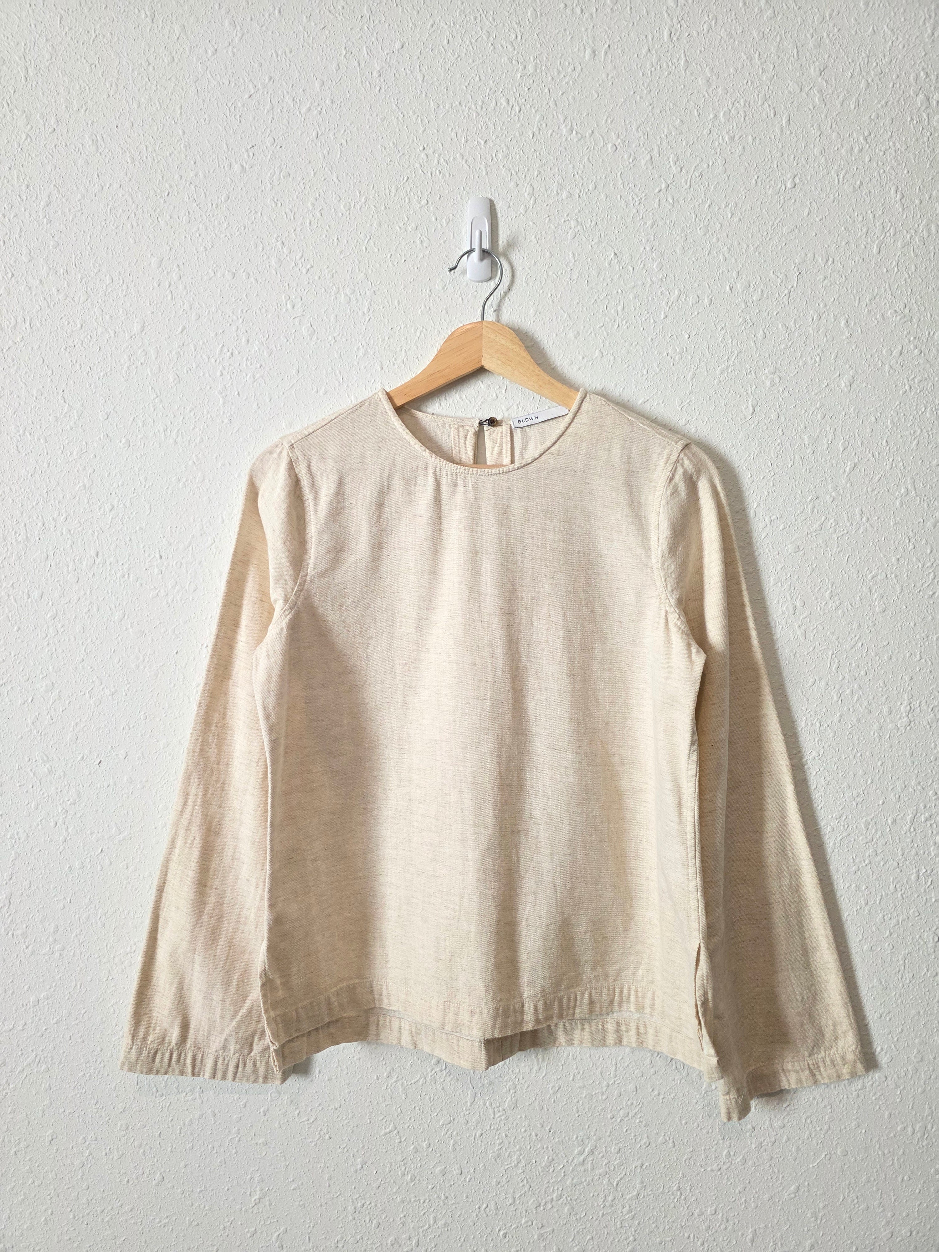 Bldwn Cotton Linen Long Sleeve Top (XS)