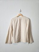 Bldwn Cotton Linen Long Sleeve Top (XS)
