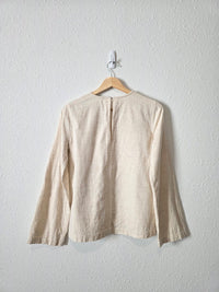 Bldwn Cotton Linen Long Sleeve Top (XS)