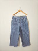 Madewell Pinstripe Wide Leg Jeans (31)
