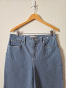Madewell Pinstripe Wide Leg Jeans (31)